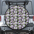 Watercolor Cattleya Pattern Print Tire Cover