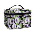 Watercolor Cattleya Pattern Print Travel Makeup Bag