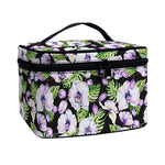 Watercolor Cattleya Pattern Print Travel Makeup Bag
