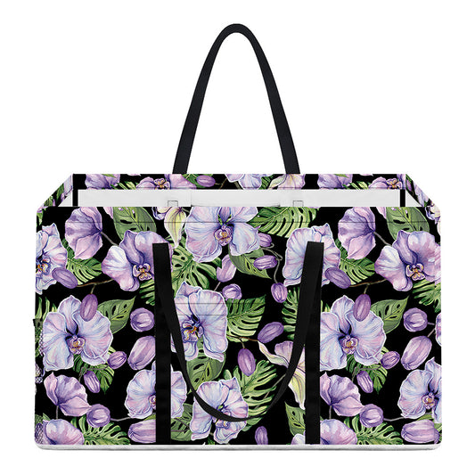 Watercolor Cattleya Pattern Print Utility Tote Bag