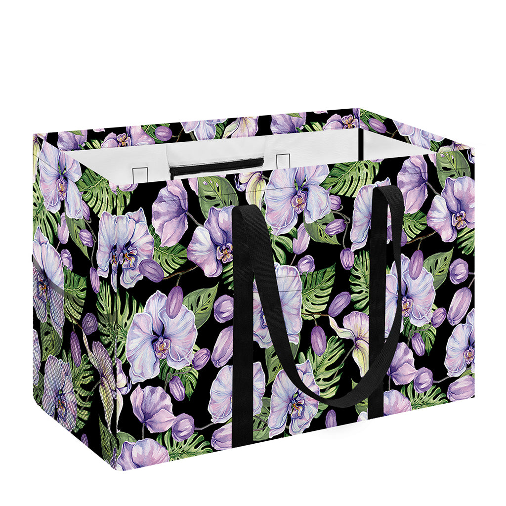 Watercolor Cattleya Pattern Print Utility Tote Bag