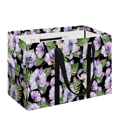 Watercolor Cattleya Pattern Print Utility Tote Bag