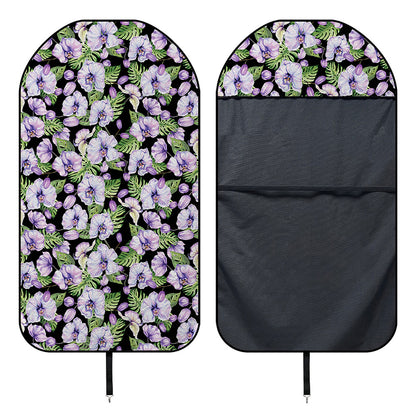 Watercolor Cattleya Pattern Print Waterproof Car Seat Cover