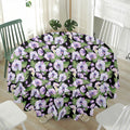 Watercolor Cattleya Pattern Print Waterproof Round Tablecloth