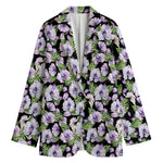 Watercolor Cattleya Pattern Print Women's Blazer