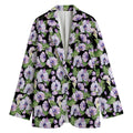 Watercolor Cattleya Pattern Print Women's Cotton Blazer