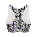 Watercolor Cattleya Pattern Print Women's Sports Bra