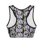 Watercolor Cattleya Pattern Print Women's Sports Bra