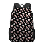 Watercolor Cherry Blossom Pattern Print 17 Inch Backpack