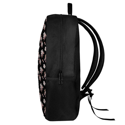 Watercolor Cherry Blossom Pattern Print 17 Inch Backpack