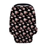 Watercolor Cherry Blossom Pattern Print Baby Seat Cover