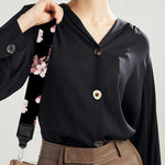 Watercolor Cherry Blossom Pattern Print Bag Strap