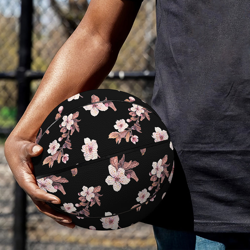Watercolor Cherry Blossom Pattern Print Basketball