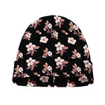 Watercolor Cherry Blossom Pattern Print Beanie