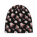 Watercolor Cherry Blossom Pattern Print Beanie