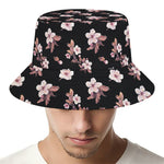 Watercolor Cherry Blossom Pattern Print Bucket Hat
