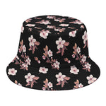 Watercolor Cherry Blossom Pattern Print Bucket Hat