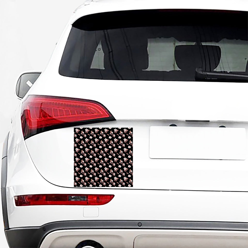 Watercolor Cherry Blossom Pattern Print Car Sticker