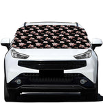 Watercolor Cherry Blossom Pattern Print Car Windshield Snow Cover