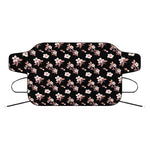 Watercolor Cherry Blossom Pattern Print Car Windshield Snow Cover