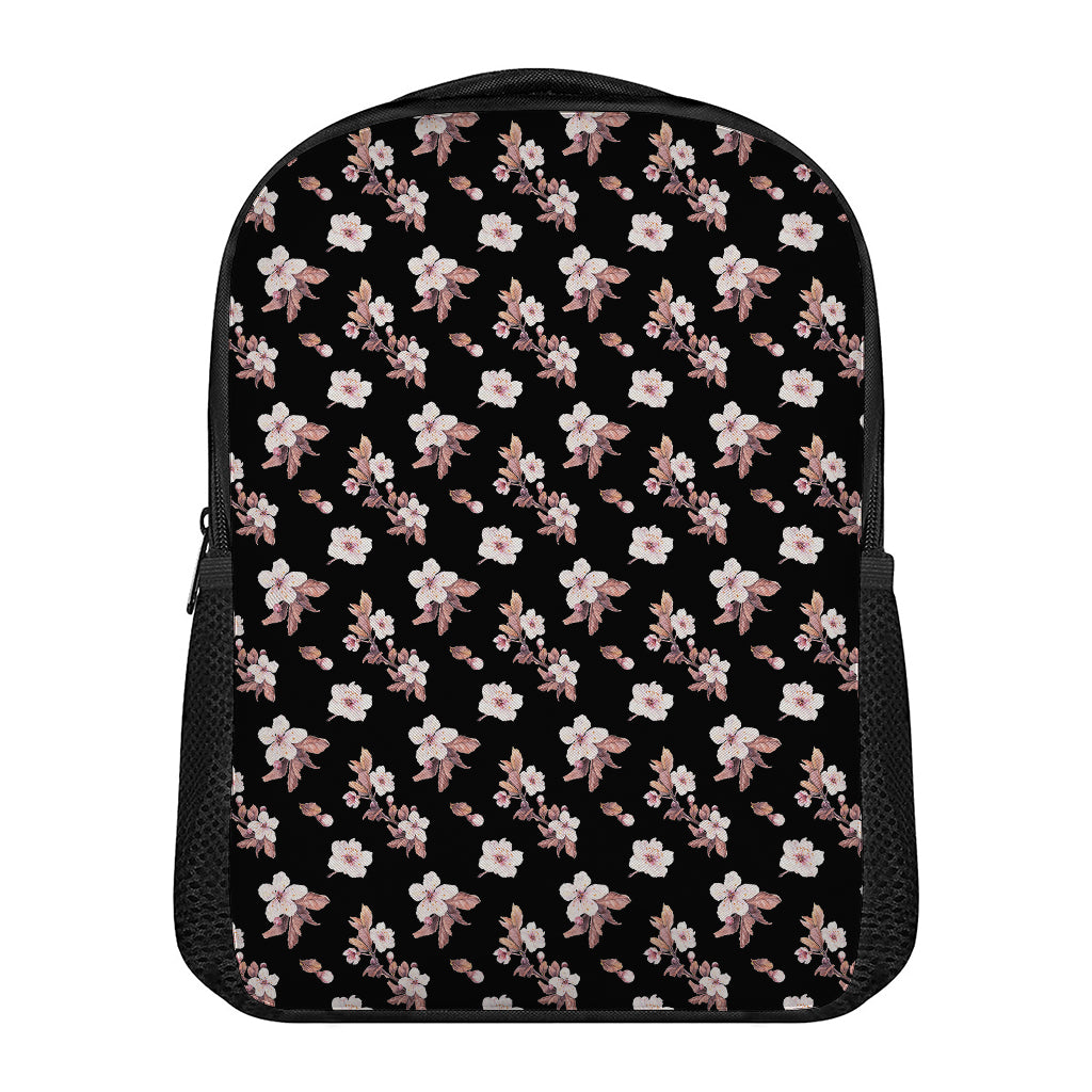 Watercolor Cherry Blossom Pattern Print Casual Backpack
