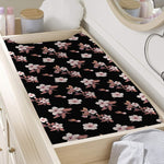 Watercolor Cherry Blossom Pattern Print Changing Pad Cover