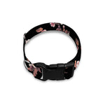 Watercolor Cherry Blossom Pattern Print Dog Collar