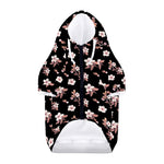 Watercolor Cherry Blossom Pattern Print Dog Zip Up Hoodie
