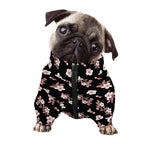 Watercolor Cherry Blossom Pattern Print Dog Zip Up Jacket