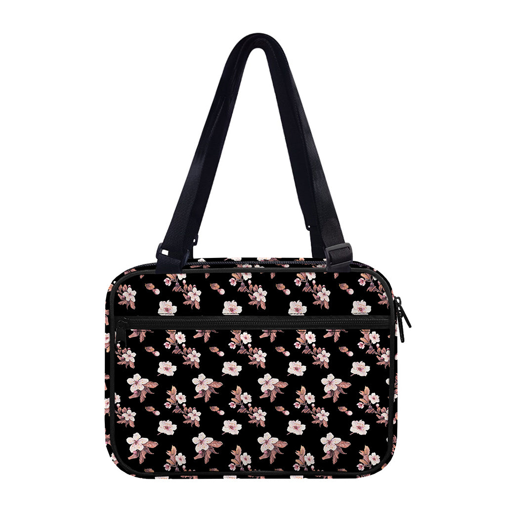 Watercolor Cherry Blossom Pattern Print Double Strap Bible Bag