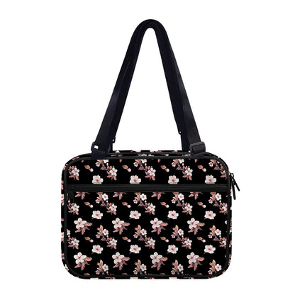Watercolor Cherry Blossom Pattern Print Double Strap Bible Bag