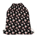 Watercolor Cherry Blossom Pattern Print Drawstring Bag