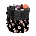 Watercolor Cherry Blossom Pattern Print Drawstring Makeup Bag
