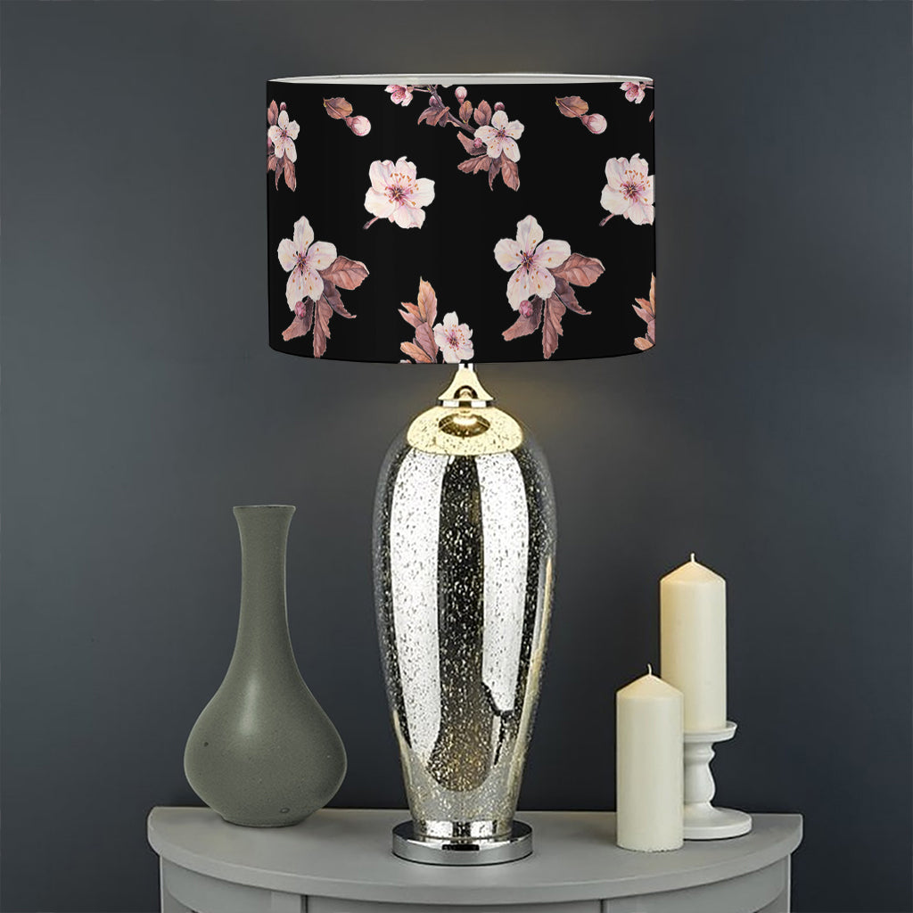 Watercolor Cherry Blossom Pattern Print Drum Lamp Shade