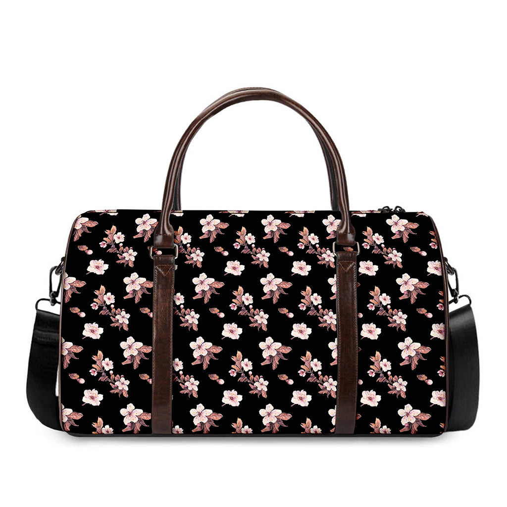 Watercolor Cherry Blossom Pattern Print Duffle Bag