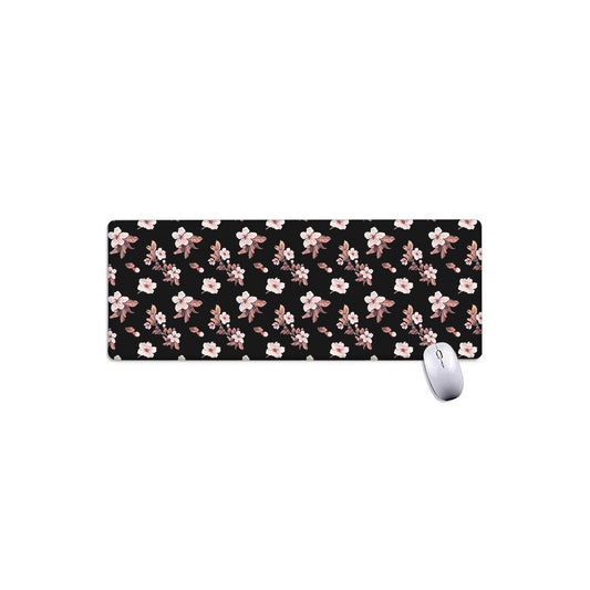 Watercolor Cherry Blossom Pattern Print Extended Mouse Pad