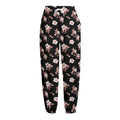 Watercolor Cherry Blossom Pattern Print Fleece Lined Knit Pants