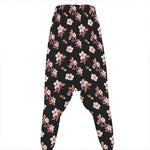 Watercolor Cherry Blossom Pattern Print Hammer Pants