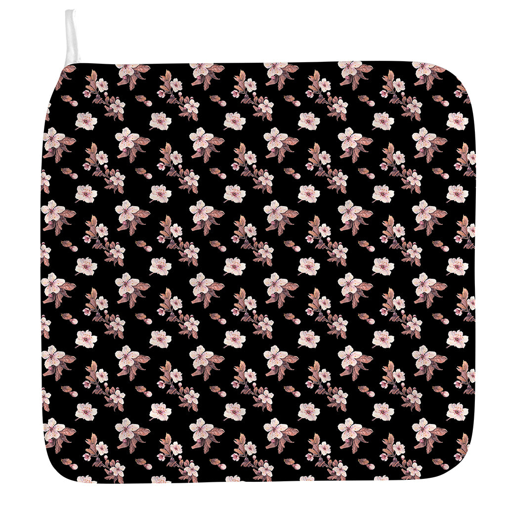 Watercolor Cherry Blossom Pattern Print Hand Towel