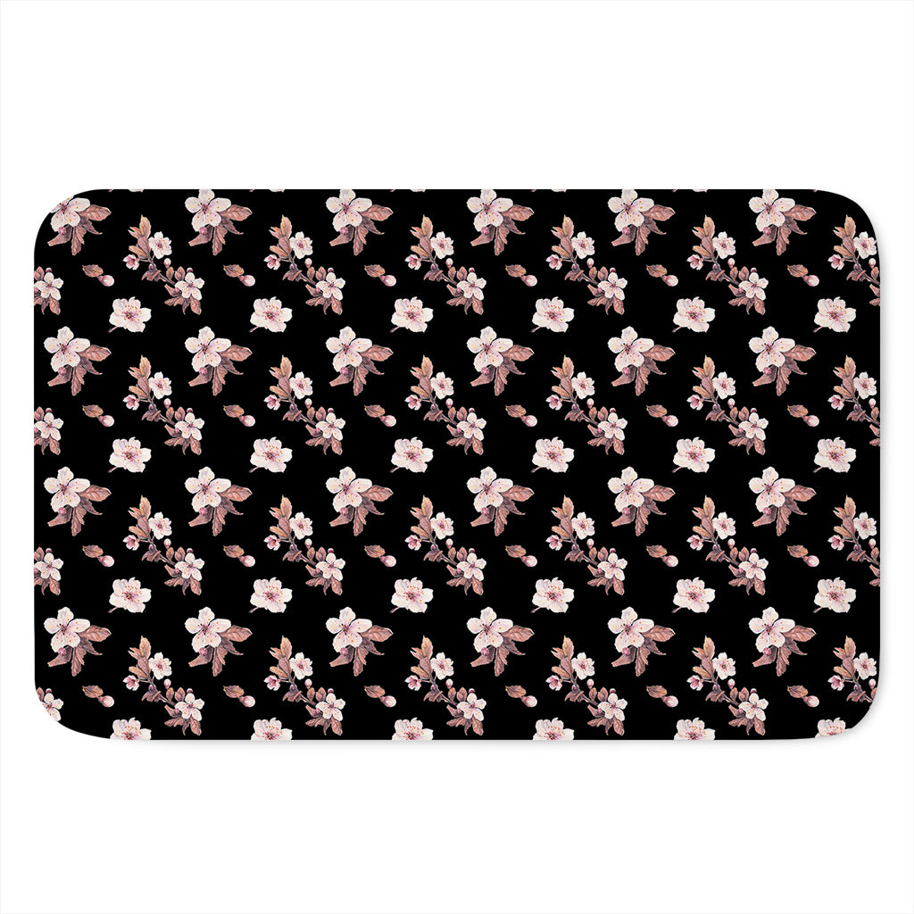 Watercolor Cherry Blossom Pattern Print Indoor Door Mat