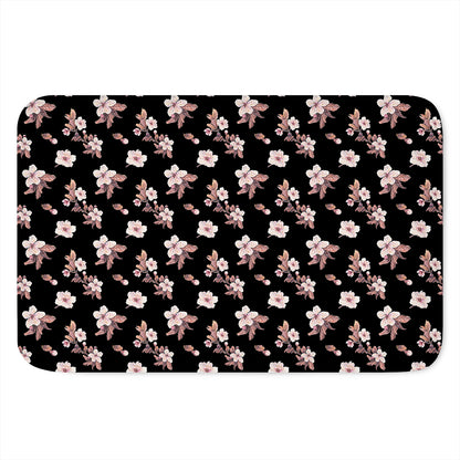 Watercolor Cherry Blossom Pattern Print Indoor Door Mat