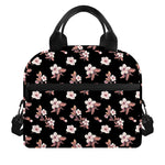 Watercolor Cherry Blossom Pattern Print Insulated Lunch Bag