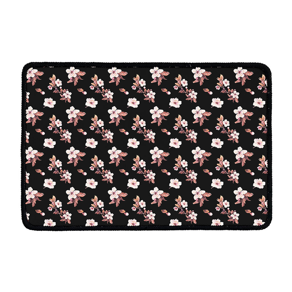 Watercolor Cherry Blossom Pattern Print Kitchen Mat