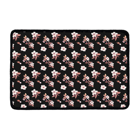 Watercolor Cherry Blossom Pattern Print Kitchen Mat