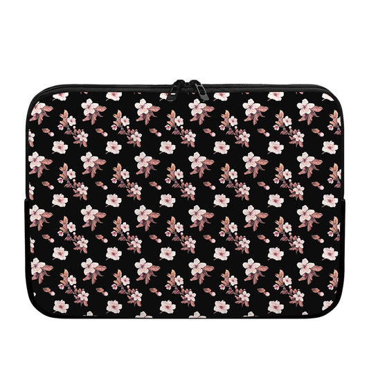 Watercolor Cherry Blossom Pattern Print Laptop Sleeve