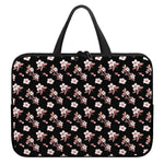 Watercolor Cherry Blossom Pattern Print Laptop Sleeve With Handle