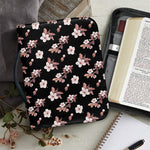 Watercolor Cherry Blossom Pattern Print Leather Bible Cover