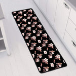 Watercolor Cherry Blossom Pattern Print Long Kitchen Mat
