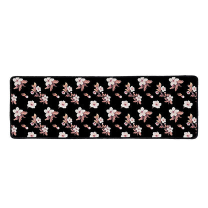 Watercolor Cherry Blossom Pattern Print Long Kitchen Mat