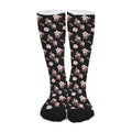 Watercolor Cherry Blossom Pattern Print Long Socks